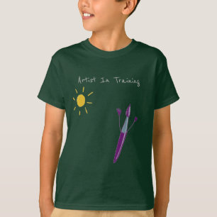 Your Child’s Artwork On A Boy’s Green T-Shirt