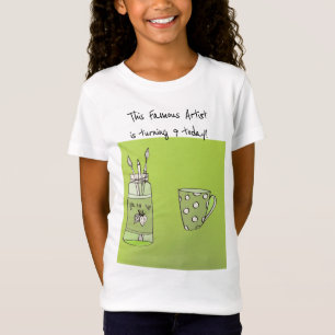 Your Child’s Artwork On A Girls  Birthday T-Shirt 