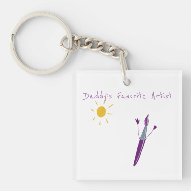 Your Child’s Artwork On A Keychain (Front)