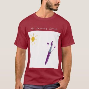 Your Child’s Artwork On A Red Men’s T-Shirt
