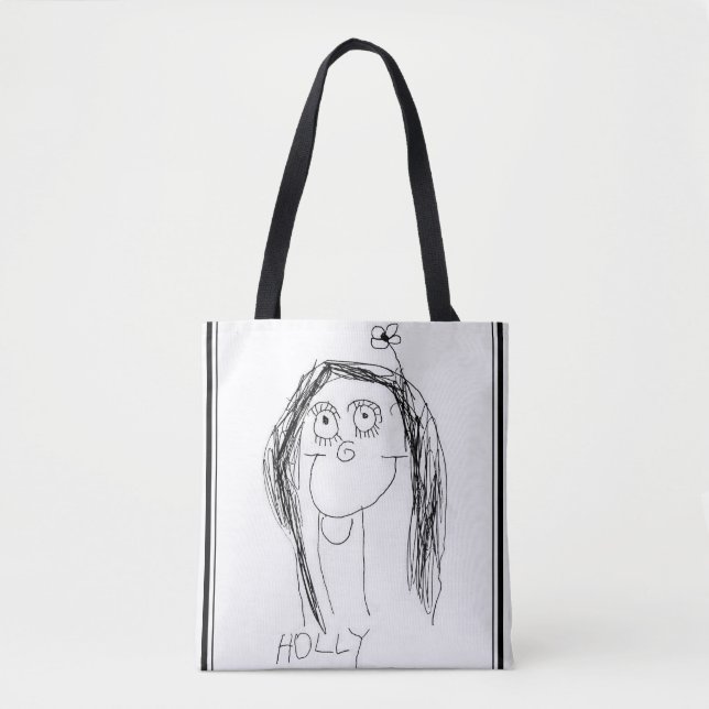 Your Child's Art on Custom Tote Bag (Front)