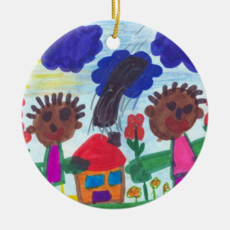 Your Child's Artwork, Painting, Drawings Ceramic Tree Decoration
