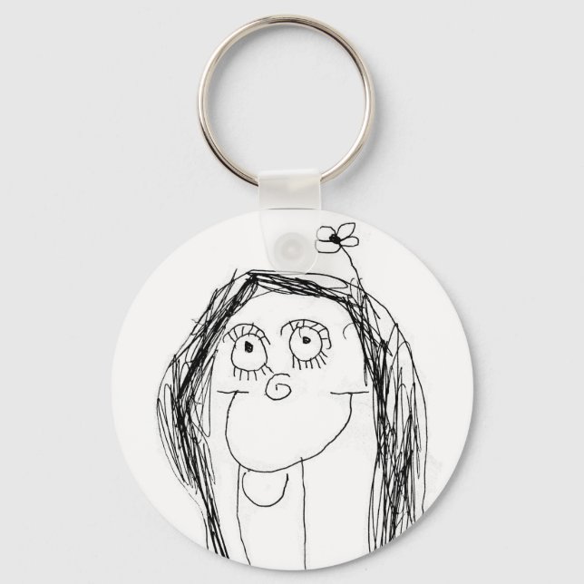 Your Child's Drawing - Mother's Day Gift Key Ring (Front)