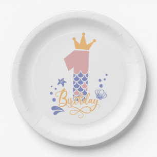 Your child's first birthday plate 1 year