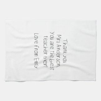 Your Child's Message Handwriting Teacher Gift Tea Towel