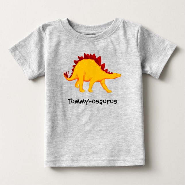 Your Child's Name Dinosaur Design Tee Shirt (Front)