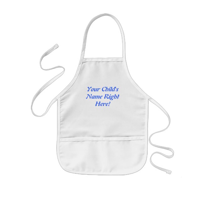 Your Child's Name Right Here! Kids Apron (Front)