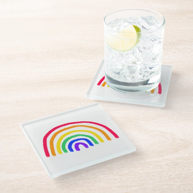 Your Child's Own Artwork | Upload Kids Drawing Glass Coaster (Angled)