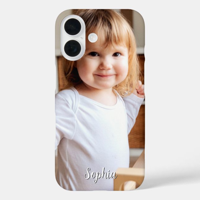 Your Child's Photo & Script Name Case-Mate iPhone Case (Back)