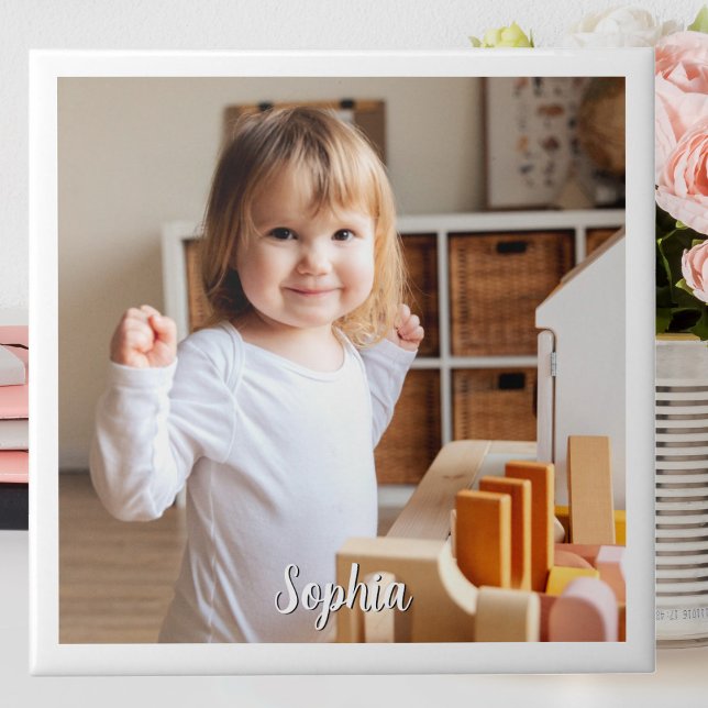Your Child's Photo & Script Name Tile (Creator Uploaded)