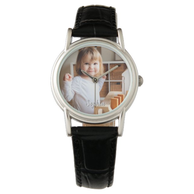 Your Child's Photo & Script Name Watch (Front)