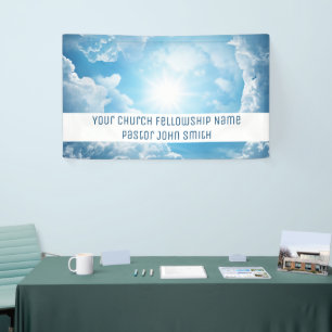 Your Church Fellowship Blue Heavenly Sky Banner
