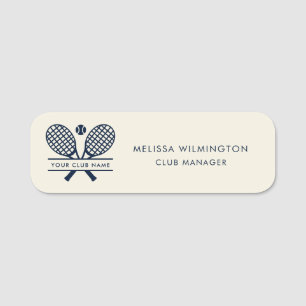 Your Club Name Tennis Team Manager Tag