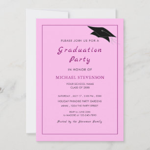 Your Colors and Font Graduation Party Invitation
