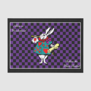 Your Colour Alice in Wonderland White Rabbit Check Tissue Paper