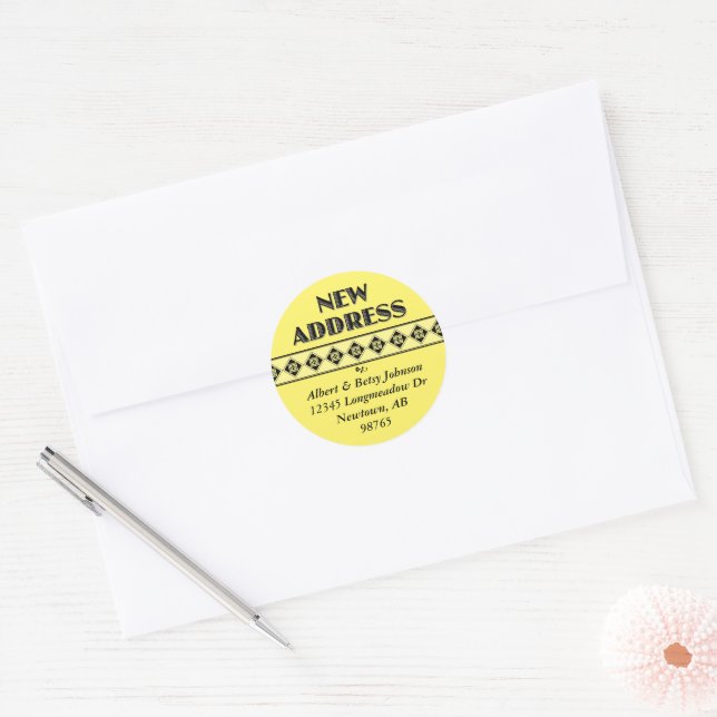 Your Colour Choice! New Address Stickers (Envelope)