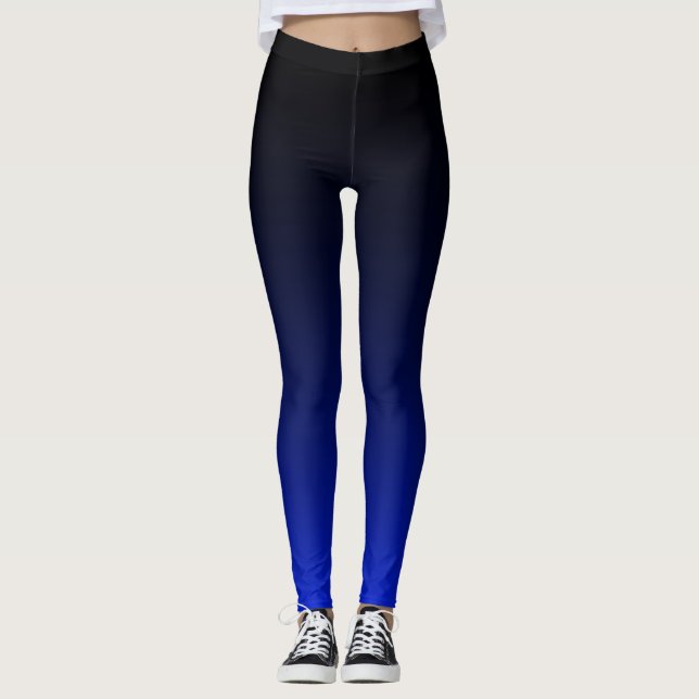 Your Colour with Black Ombre Fade Gradient Leggings (Front)