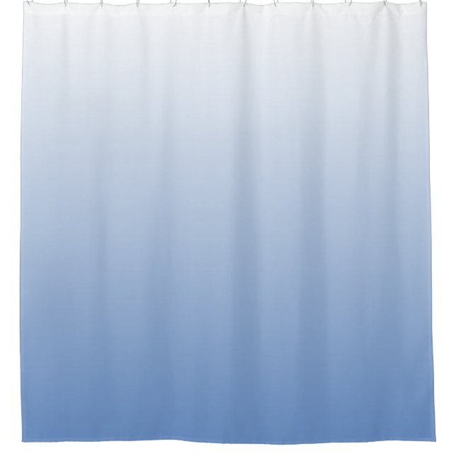Your Colour with White Ombre Fade Gradient Shower Curtain (Front)