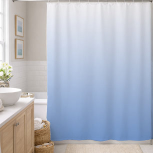 Your Colour with White Ombre Fade Gradient Shower Curtain