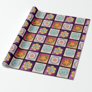 Your Coloured Mandalas Wrapping Paper - Black
