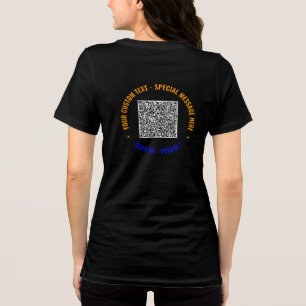 Your Colourful QR Code T-Shirt with Custom Text Tri-Blend Shirt