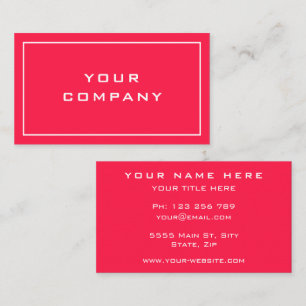 Your Colours and Font Business Card - Red