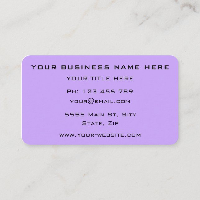 Your Colours Branded Logo Business Cards Example (Back)
