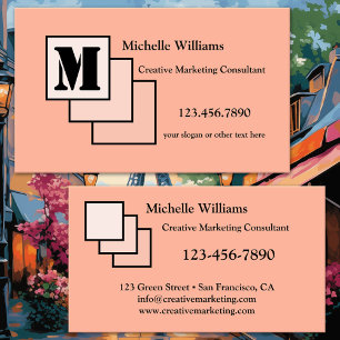 Your Colours Creative Monogram Business Card
