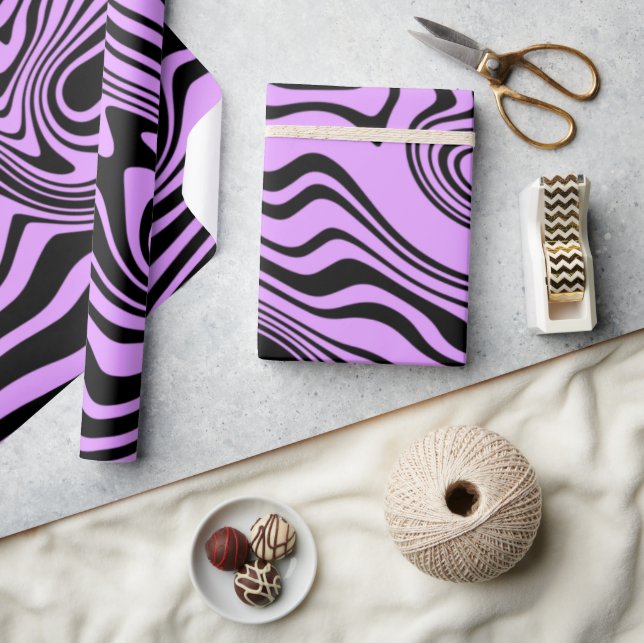 Your Colours Gift Wrapping Paper Purple Waves (Crafts)