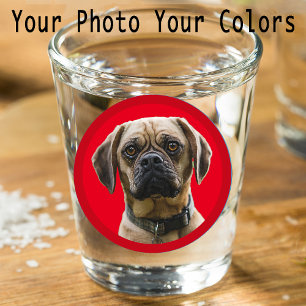 Your Colours Your Photo Pet Gift for Dog Mum Lover Shot Glass