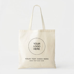 Your Company Business Logo Here Trendy Budget Tote Bag