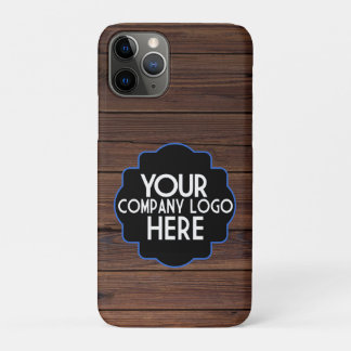 Your Company Business Logo Rustic Wood Vertical Case-Mate iPhone Case