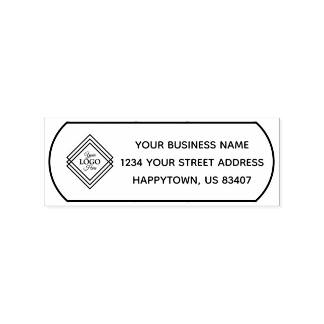 Your Company Logo Address  Rubber Stamp (Imprint)