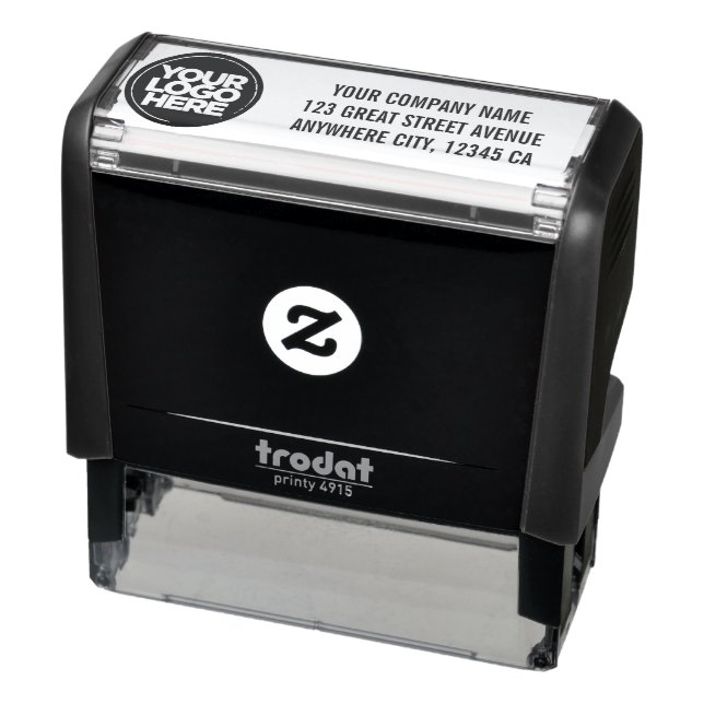Your Company Logo Address Self-inking Stamp (Product)