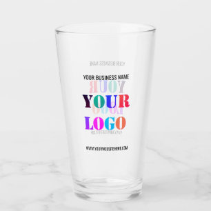 Your Company Logo and Custom Text Business Glass