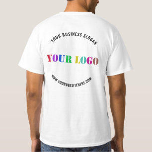 Your Company Logo and Custom Text Business T-Shirt