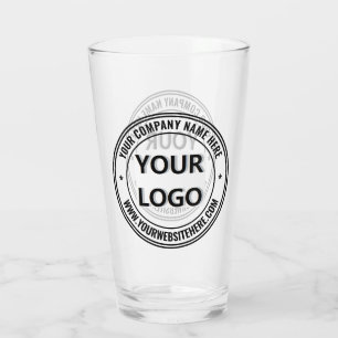 Your Company Logo and Custom Text Glass Template