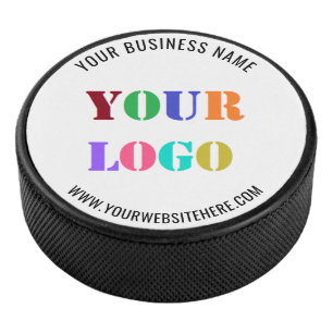 Your Company Logo and Custom Text Hockey Puck