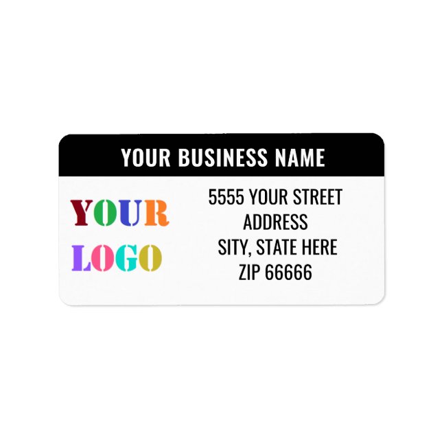 Your Company Logo and Name Address Labels Template (Front)