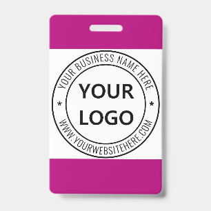 Your Company Logo and Text Business Badge Template ID Badge