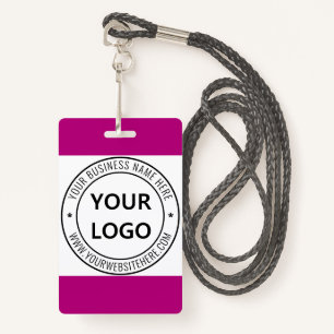 Your Company Logo and Text Business Badge Template ID Badge