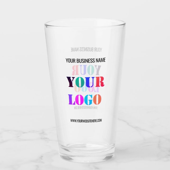 Your Company Logo and Text Business Glass Template (Front)