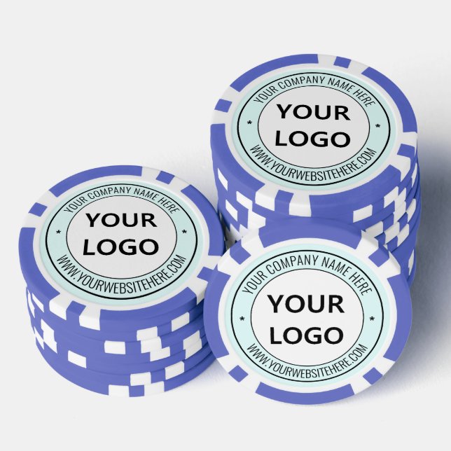 Your Company Logo and Text Business Poker Chips (Stack)