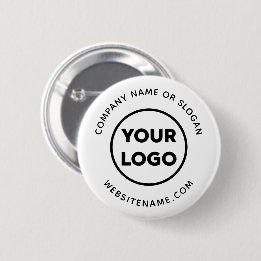 Your Company Logo and Text Corporate Swag 6 Cm Round Badge