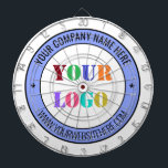 Your Company Logo and Text Dart Board Example<br><div class="desc">Custom Colours and Font - Personalised Dart Board with Your Company Logo Name Website or Custom Text Promotional Business Dartboards Gift - Add Your Logo - Image or QR Code - Photo / Name - Company / Website - Information / More - Resize and move or remove and add elements...</div>