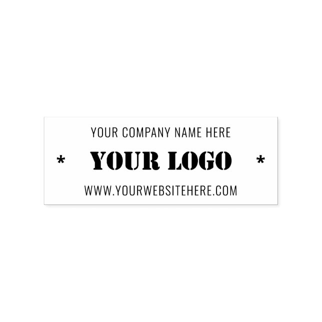 Your Company Logo and Text Rubber Stamp Template (Imprint)