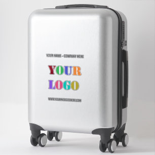 Your Company Logo and Text Sticker Example