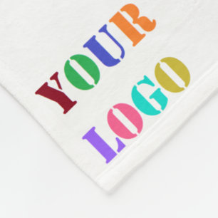 Your Company Logo Branded Fleece Blanket Example
