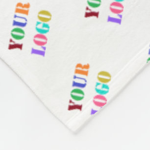 Your Company Logo Branded Fleece Blanket Example