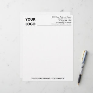 Your Company Logo Business Letterhead with QR Code